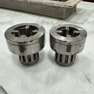 Toledo Pipe Threading Machine Co. 1/2" & 3/4" Vintage Dies "Great Condition"